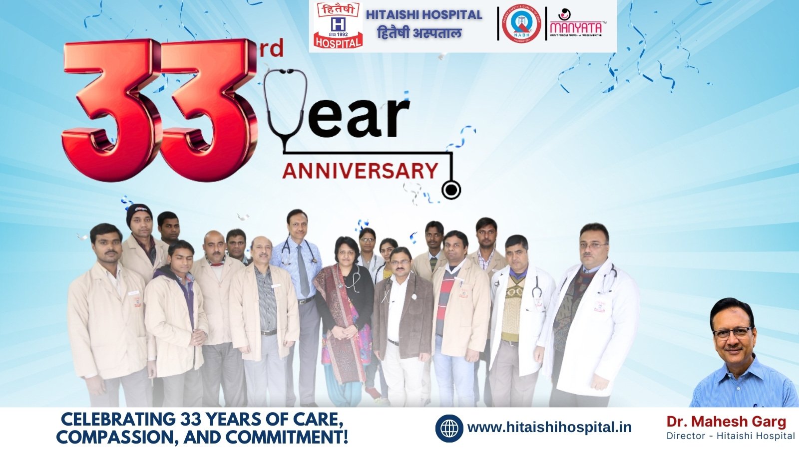 Dr. Mahesh Garg – Leading Hitaishi Hospital with expertise and compassion since 1992